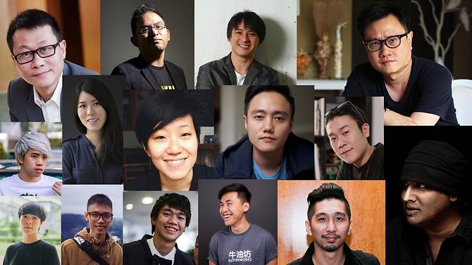 picture collage of 15 local filmmakers