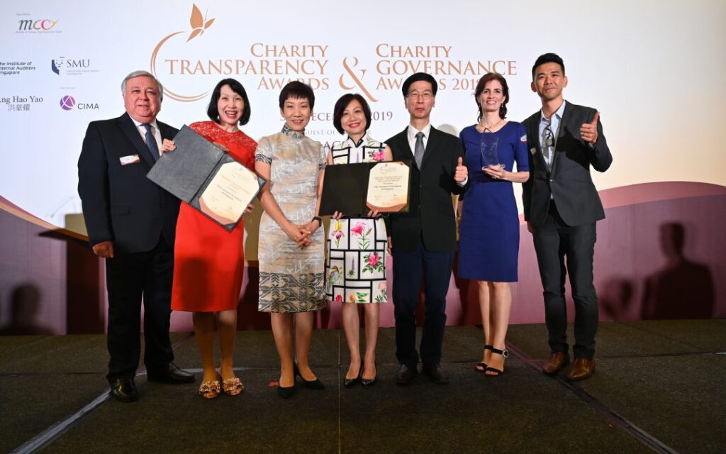 CFS posing with their awards at the Charity Transparency and Governance Awards 2019