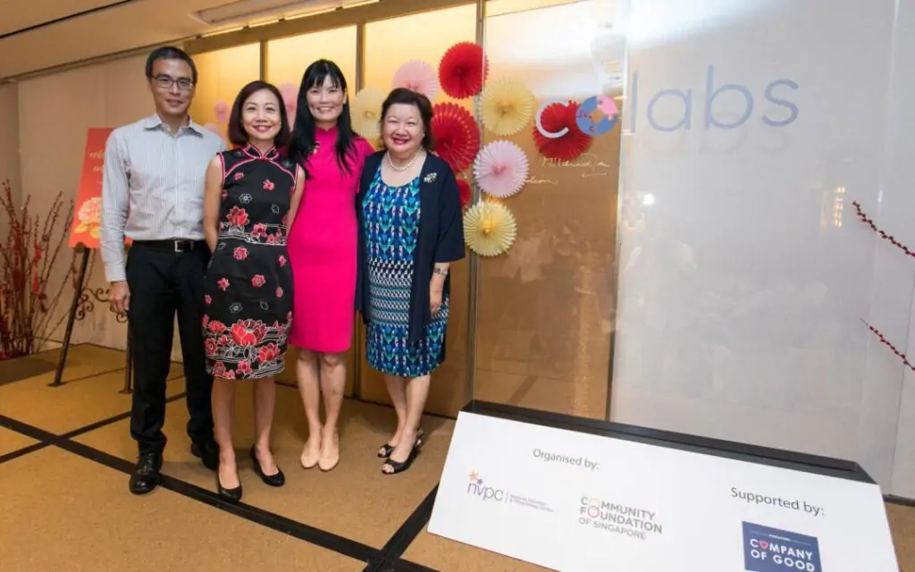 a picture of laurence lien, catherine loh, melissa kwee, and mildred tan